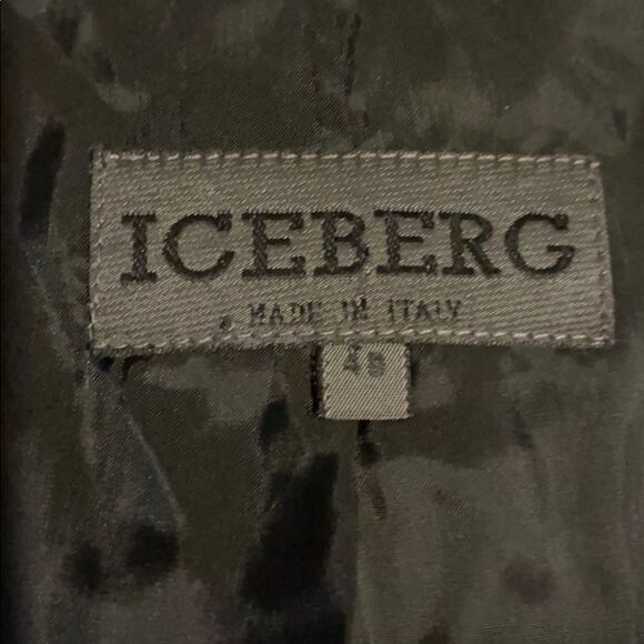 Iceberg Black Button Front Jacket Blazer Italian Large L EU 48 - Picture 13 of 16